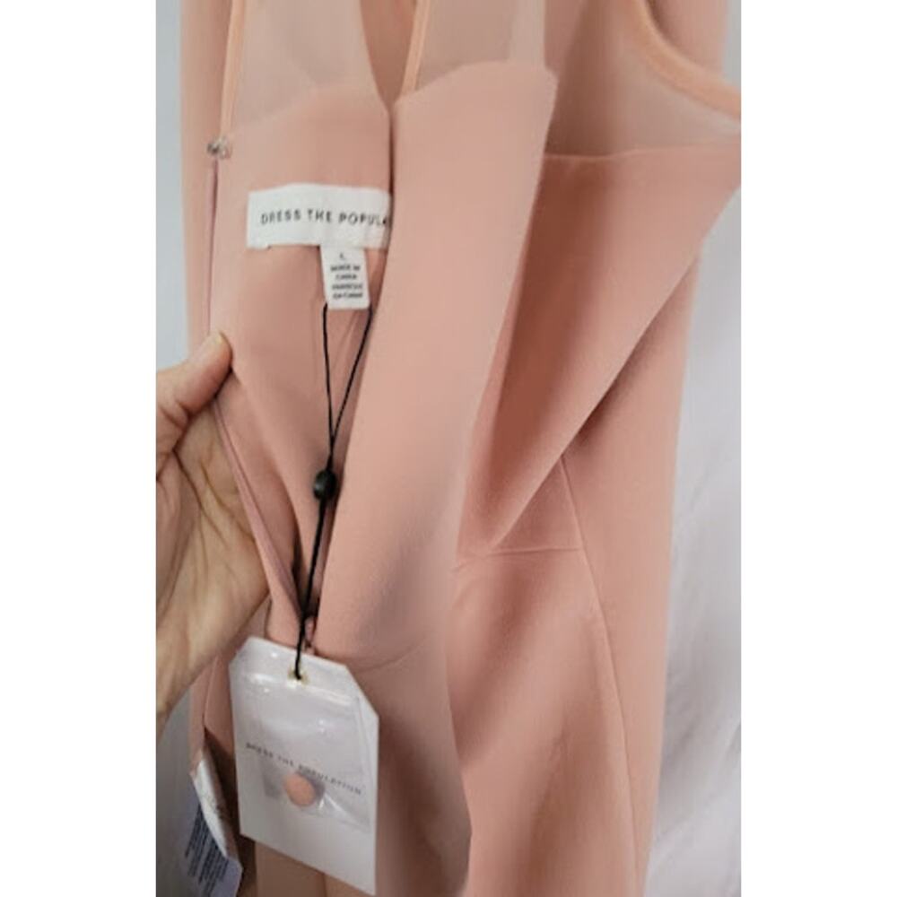 Dress the Population-NWT- Eden high neck Chiffon Dress- size Large - Picture 6 of 10